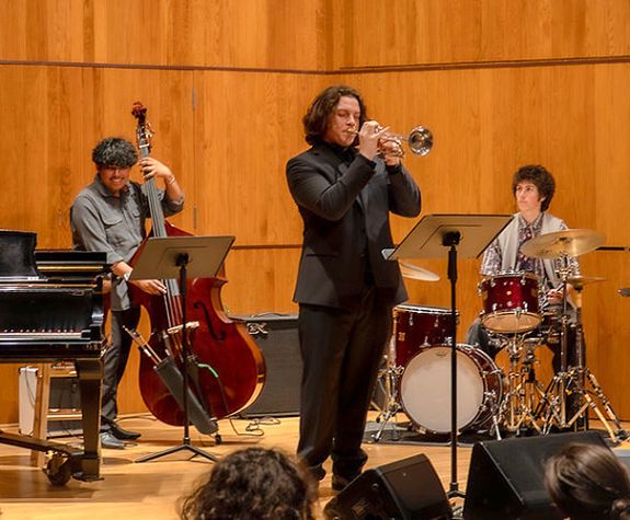 A student jazz combo at University of the Pacific