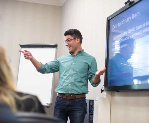 Man giving a presentation