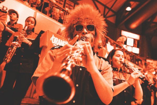 Pacific Pep Band plays