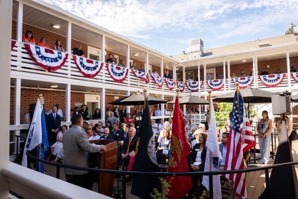 Manor Hall ribbon cutting