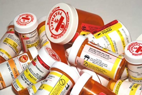 narcotics pill bottles