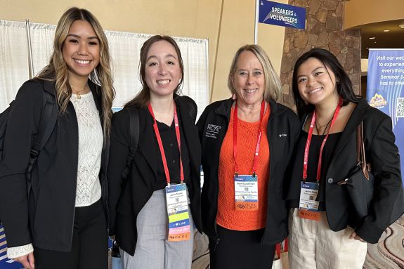 PharmD alumni with Dean Gundersen at convention