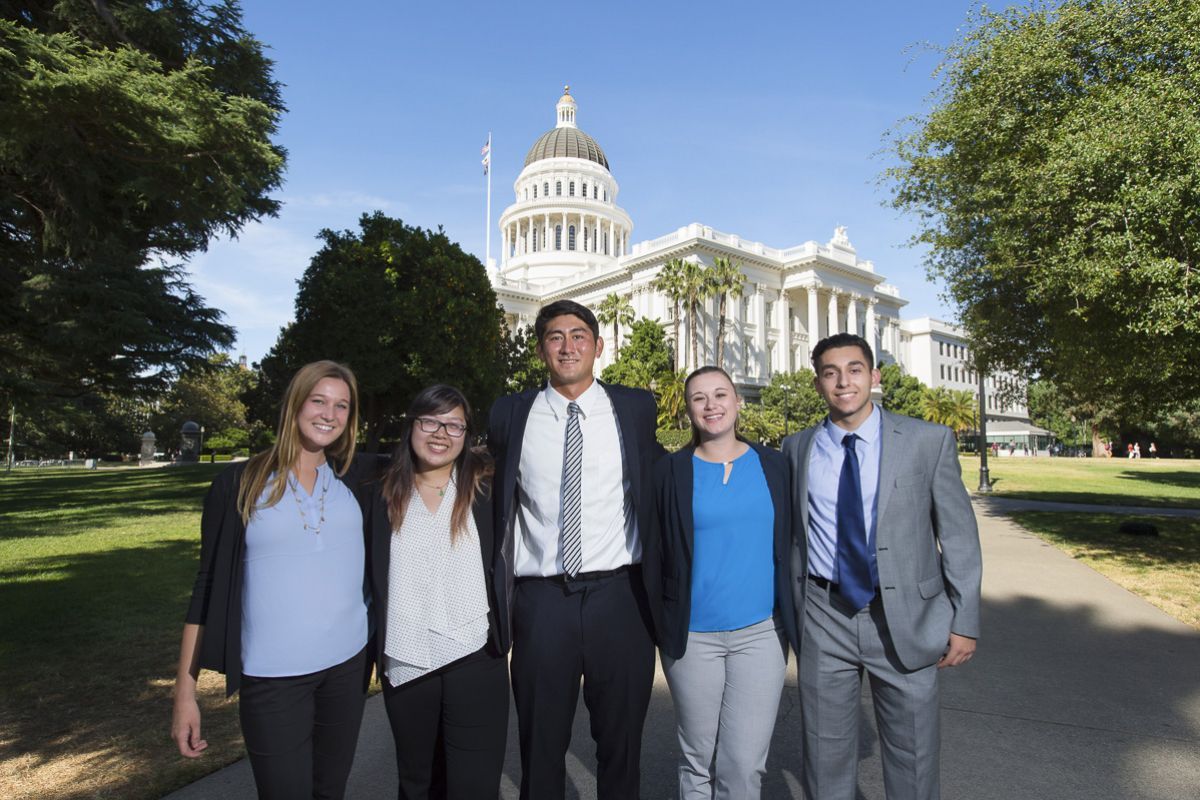 students at the capitol in Sacramento