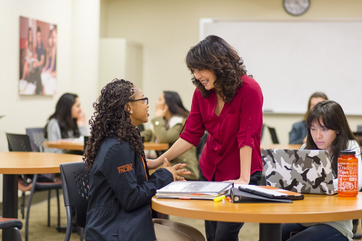 Allison Dumas with student