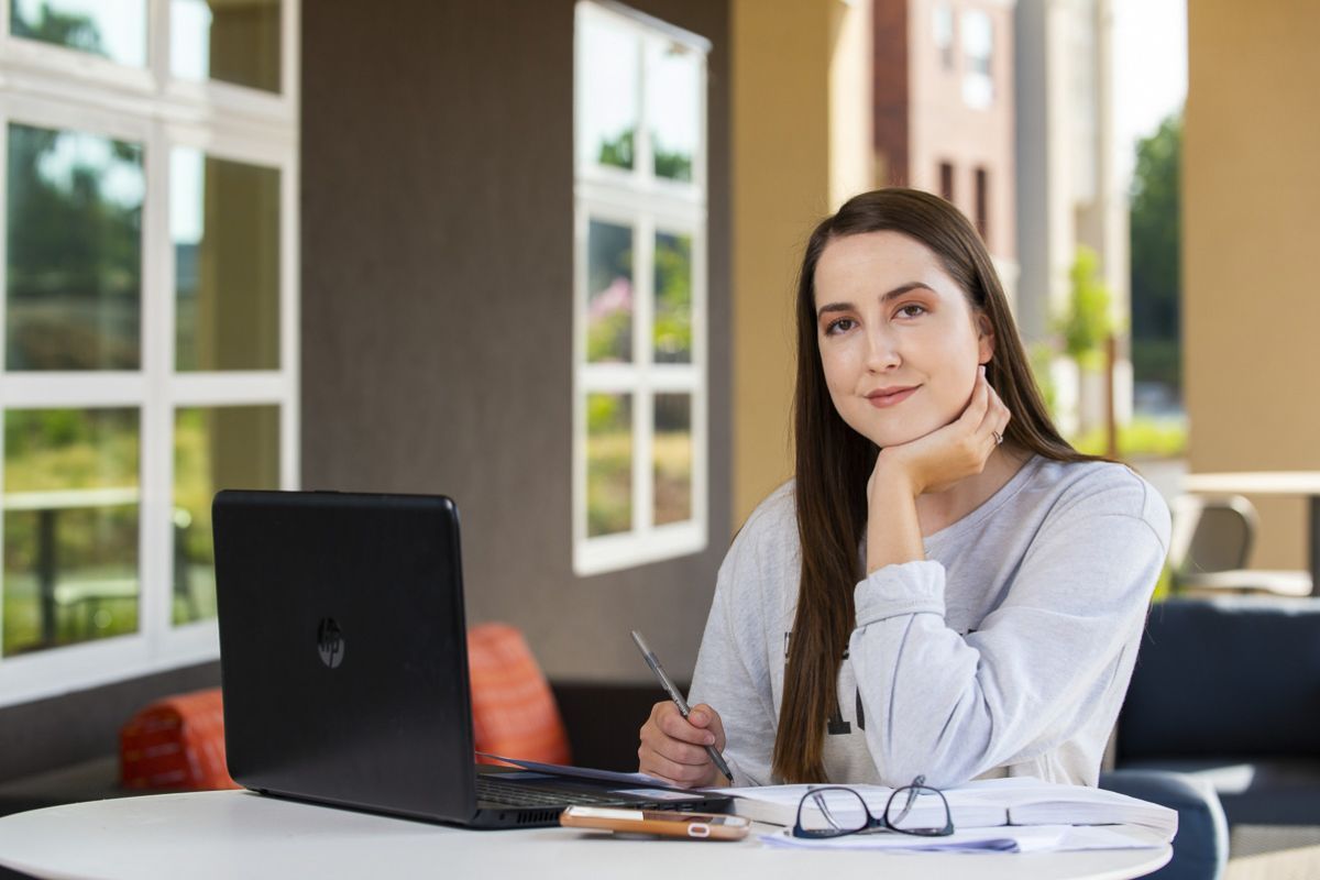 Psychology Student studying 