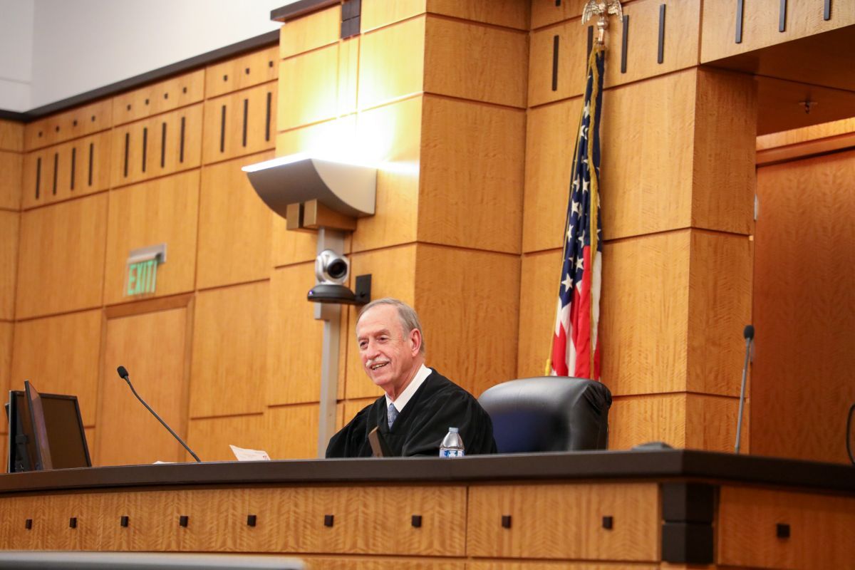 A McGeorge alumnus judges the competition.
