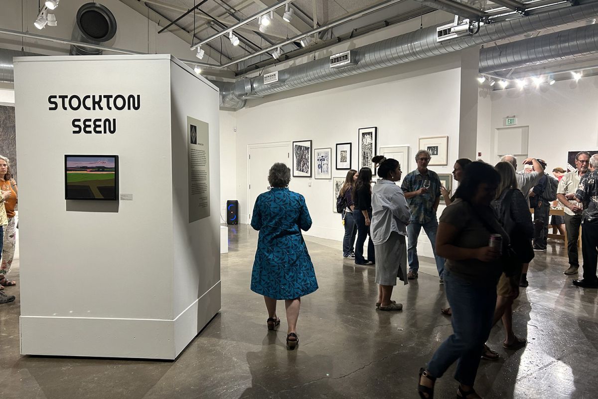 People viewing art