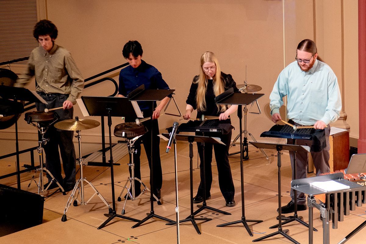 Pacific Percussion Ensemble on stage