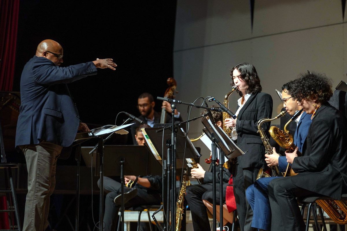 University of the Pacific jazz students performing