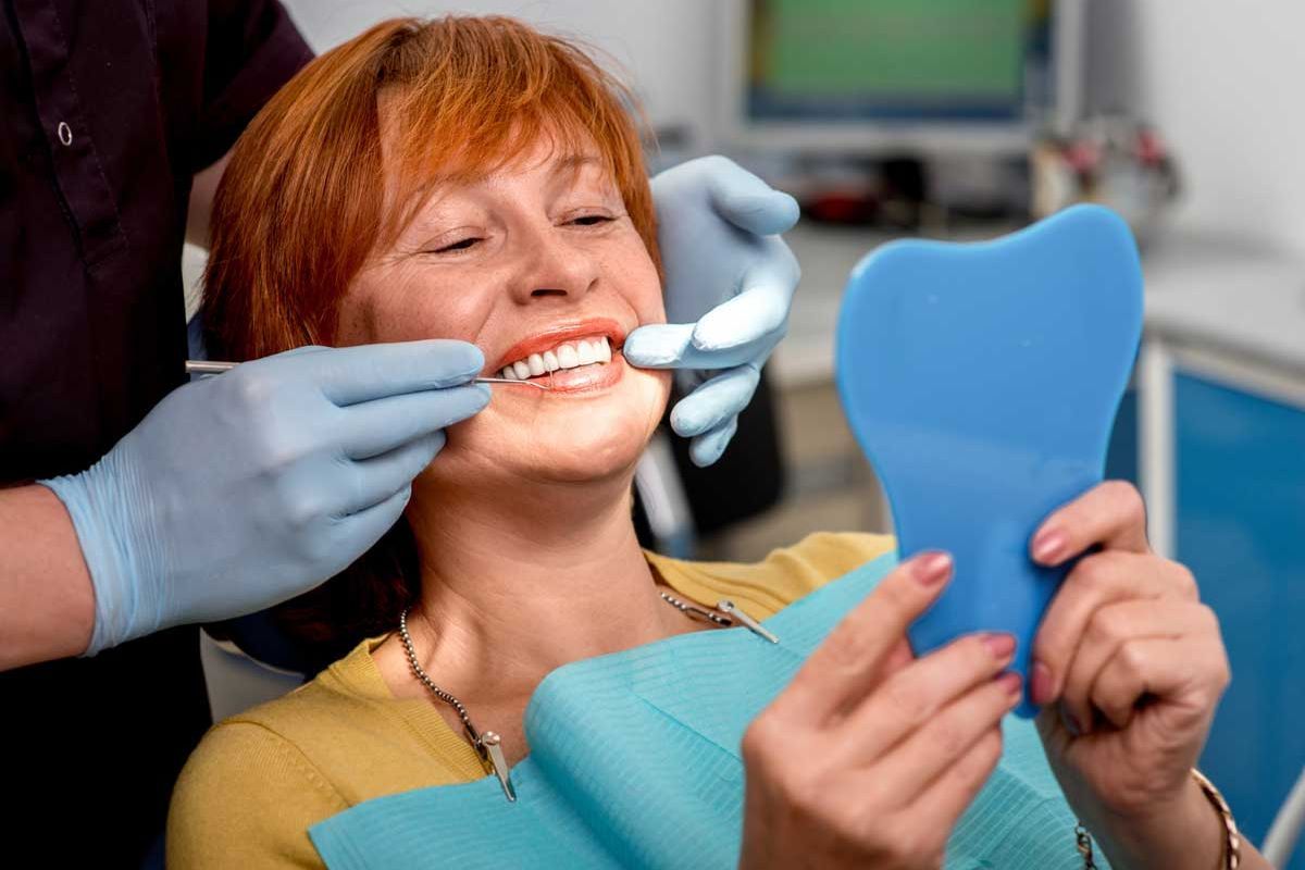 woman in dental chair