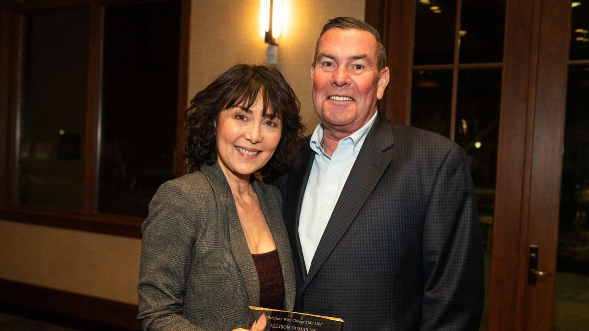 Allison Dumas '95 and Honorary Alumni John Chase