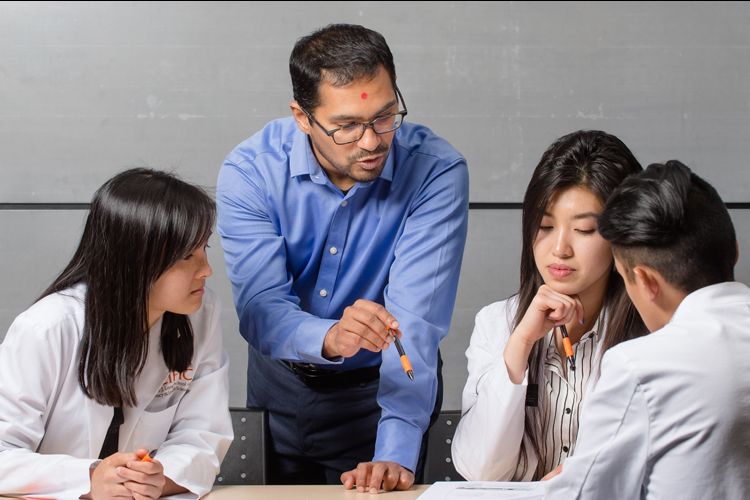 Professor Sachin Shah with PharmD students