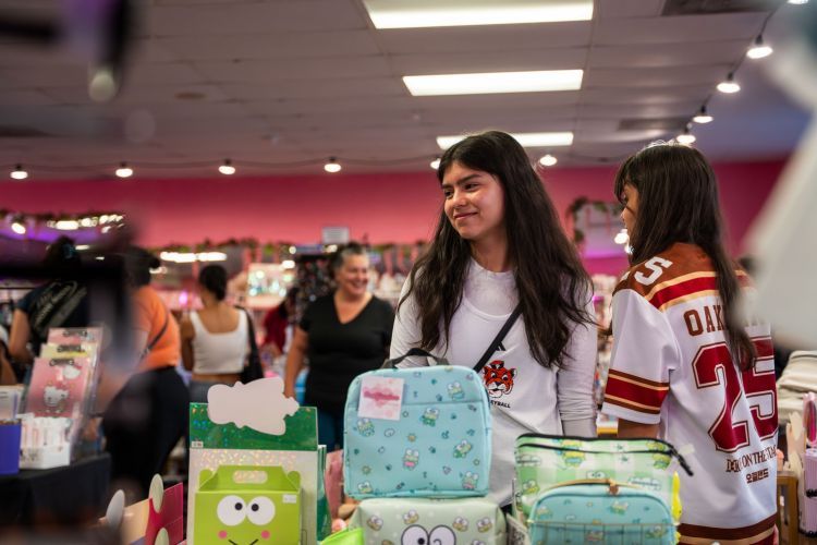 A student shopping 