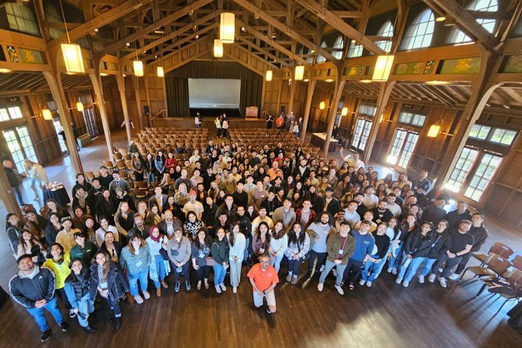 Group photo inside