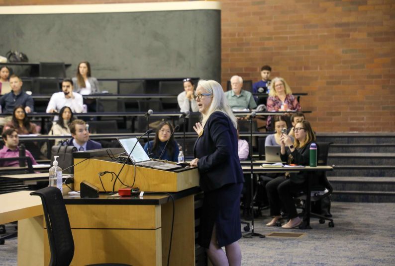 Melissa Brown lecturing