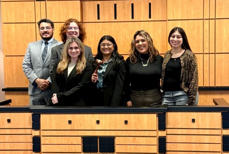 students in a courtroom
