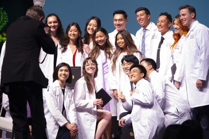 Students at the White Coat ceremony
