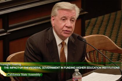 President Callahan testifies at the State Capitol