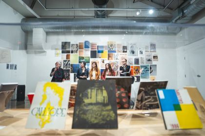 Lisa Copperman and students speak to the attendees during in Muse: Calliope at 55